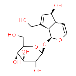 ChemSpider 2D Image | (1S,4aR,5S,7aS)-5-Hydroxy-7-(hydroxymethyl)-1,4a,5,7a-tetrahydrocyclopenta[c]pyran-1-yl beta-D-erythro-hexopyranoside | C15H22O9