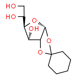 ChemSpider 2D Image | (2xi)-1,2-O-1,1-Cyclohexanediyl-alpha-D-ribo-hexofuranose | C12H20O6