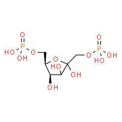 ChemSpider 2D Image | (3xi)-1,6-Di-O-phosphono-D-threo-hex-2-ulofuranose | C6H14O12P2