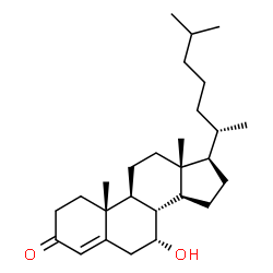 ChemSpider 2D Image | (7alpha,8xi,20S)-7-Hydroxycholest-4-en-3-one | C27H44O2