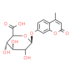 ChemSpider 2D Image | 4-Methyl-2-oxo-2H-chromen-7-yl beta-D-erythro-hexopyranosiduronic acid | C16H16O9