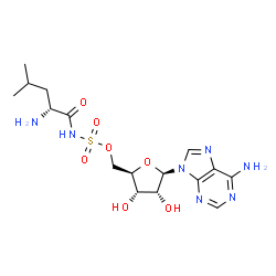 ChemSpider 2D Image | 5'-O-(D-Leucylsulfamoyl)adenosine | C16H25N7O7S