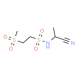 ChemSpider 2D Image | N-(1-Cyanoethyl)-2-(methylsulfonyl)ethanesulfonamide | C6H12N2O4S2