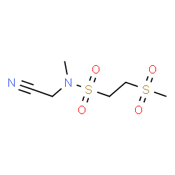 ChemSpider 2D Image | N-(Cyanomethyl)-N-methyl-2-(methylsulfonyl)ethanesulfonamide | C6H12N2O4S2