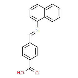 ChemSpider 2D Image | 4-[(E)-(1-Naphthylimino)methyl]benzoic acid | C18H13NO2