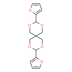 ChemSpider 2D Image | 3,9-Di-2-furyl-2,4,8,10-tetraoxaspiro(5.5)undecane | C15H16O6