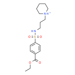 ChemSpider 2D Image | 1-[3-({[4-(Ethoxycarbonyl)phenyl]sulfonyl}amino)propyl]piperidinium | C17H27N2O4S