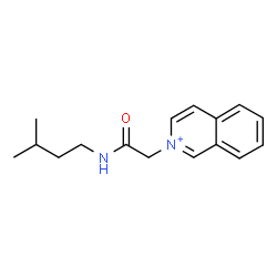 ChemSpider 2D Image | 2-{2-[(3-Methylbutyl)amino]-2-oxoethyl}isoquinolinium | C16H21N2O
