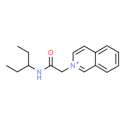 ChemSpider 2D Image | 2-[2-Oxo-2-(3-pentanylamino)ethyl]isoquinolinium | C16H21N2O