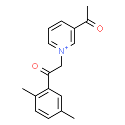 ChemSpider 2D Image | 3-Acetyl-1-[2-(2,5-dimethylphenyl)-2-oxoethyl]pyridinium | C17H18NO2