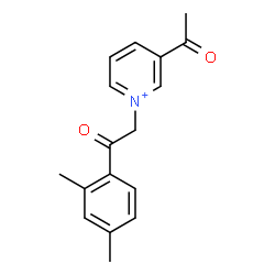 ChemSpider 2D Image | 3-Acetyl-1-[2-(2,4-dimethylphenyl)-2-oxoethyl]pyridinium | C17H18NO2
