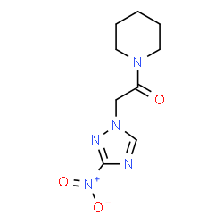 ChemSpider 2D Image | 2-(3-Nitro-[1,2,4]triazol-1-yl)-1-piperidin-1-yl-ethanone | C9H13N5O3
