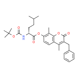 ChemSpider 2D Image | 3-Benzyl-4,8-dimethyl-2-oxo-2H-chromen-7-yl 5-methyl-N-{[(2-methyl-2-propanyl)oxy]carbonyl}-D-norleucinate | C30H37NO6