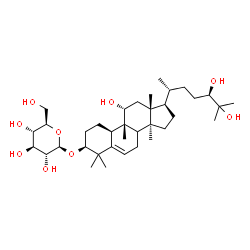 ChemSpider 2D Image | (1S,4R,8xi,9beta,11alpha,24R)-11,24,25-Trihydroxy-9,10,14-trimethyl-4,9-cyclo-9,10-secocholest-5-en-1-yl beta-D-glucopyranoside | C36H62O9