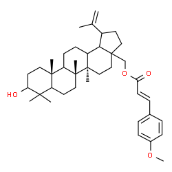 ChemSpider 2D Image | (5xi,9xi,13xi,17xi,18xi,19xi)-3-Hydroxylup-20(29)-en-28-yl (2E)-3-(4-methoxyphenyl)acrylate | C40H58O4