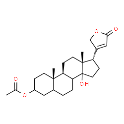 ChemSpider 2D Image | (8xi,14xi,17alpha)-3-Acetoxy-14-hydroxycard-20(22)-enolide | C25H36O5