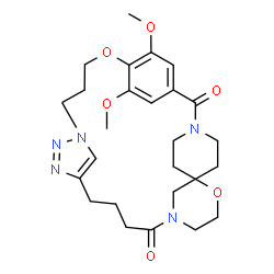 ChemSpider 2D Image | 19,29-Dimethoxy-2,17-dioxa-5,11,12,13,23-pentaazapentacyclo[21.2.2.2~18,21~.1~1,5~.1~10,13~]hentriaconta-10(30),11,18,20,28-pentaene-6,22-dione | C26H35N5O6