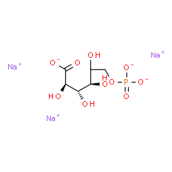 ChemSpider 2D Image | Trisodium (5xi)-6-O-phosphonato-D-xylo-hexonate | C6H10Na3O10P
