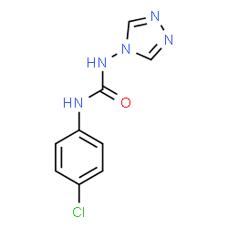 ChemSpider 2D Image | 1-(4-chlorophenyl)-3-(1,2,4-triazol-4-yl)urea | C9H8ClN5O