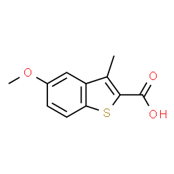 ChemSpider 2D Image | 5-Methoxy-3-methyl-1-benzothiophene-2-carboxylic acid | C11H10O3S