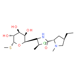 ChemSpider 2D Image | Methyl (5R)-5-[(1S,2S)-2-chloro-1-{[(4R)-4-ethyl-1-methyl-L-prolyl]amino}propyl]-1-thio-beta-L-arabinopyranoside | C17H31ClN2O5S