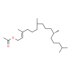 ChemSpider 2D Image | (2E,11R)-3,7,11,15-Tetramethyl-2-hexadecen-1-yl acetate | C22H42O2