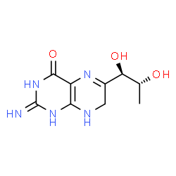 ChemSpider 2D Image | 6-[(1R,2R)-1,2-Dihydroxypropyl]-2-imino-2,3,7,8-tetrahydro-4(1H)-pteridinone | C9H13N5O3