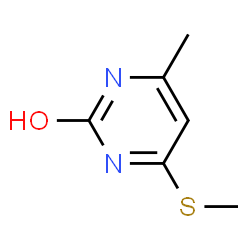 ChemSpider 2D Image | 4-Methyl-6-(methylthio)pyrimidin-2-ol | C6H8N2OS