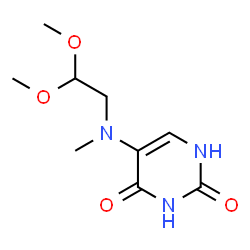 ChemSpider 2D Image | 5-[(2,2-Dimethoxyethyl)(methyl)amino]-2,4(1H,3H)-pyrimidinedione | C9H15N3O4
