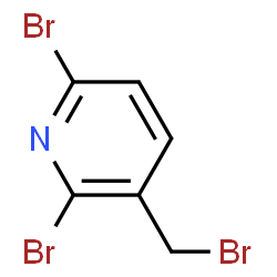 ChemSpider 2D Image | 2,6-Dibromo-3-(bromomethyl)pyridine | C6H4Br3N