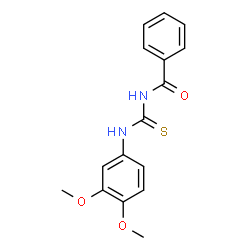 ChemSpider 2D Image | 1-benzoyl-3-(3,4-dimethoxyphenyl)thiourea | C16H16N2O3S