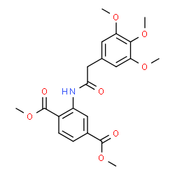 ChemSpider 2D Image | Dimethyl 2-{[(3,4,5-trimethoxyphenyl)acetyl]amino}terephthalate | C21H23NO8