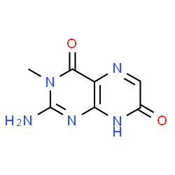 ChemSpider 2D Image | 2-Amino-3-methyl-4,7(3H,8H)-pteridinedione | C7H7N5O2