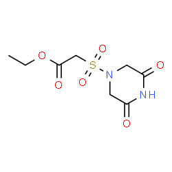 ChemSpider 2D Image | Ethyl [(3,5-dioxo-1-piperazinyl)sulfonyl]acetate | C8H12N2O6S