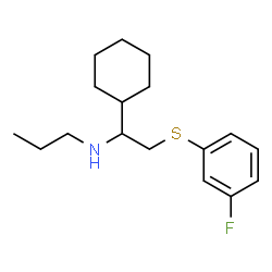 ChemSpider 2D Image | N-{1-Cyclohexyl-2-[(3-fluorophenyl)sulfanyl]ethyl}-1-propanamine | C17H26FNS