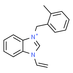 ChemSpider 2D Image | 3-(2-Methylbenzyl)-1-vinyl-1H-benzimidazol-3-ium | C17H17N2