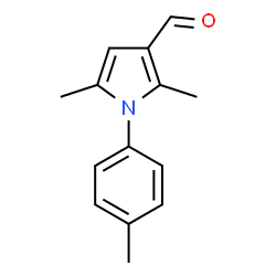 ChemSpider 2D Image | 2,5-Dimethyl-1-p-tolyl-1H-pyrrole-3-carbaldehyde | C14H15NO