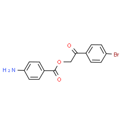 ChemSpider 2D Image | 2-(4-Bromophenyl)-2-oxoethyl 4-aminobenzoate | C15H12BrNO3