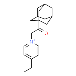 ChemSpider 2D Image | 1-[2-(Adamantan-1-yl)-2-oxoethyl]-4-ethylpyridinium | C19H26NO