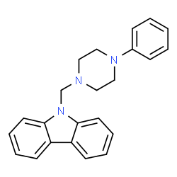 ChemSpider 2D Image | 9-(4-Phenyl-piperazin-1-ylmethyl)-9H-carbazole | C23H23N3