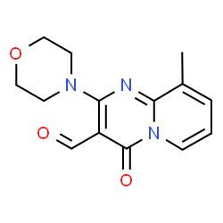 ChemSpider 2D Image | 9-Methyl-2-(4-morpholinyl)-4-oxo-4H-pyrido[1,2-a]pyrimidine-3-carbaldehyde | C14H15N3O3