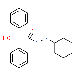ChemSpider 2D Image | N'-Cyclohexyl-2-hydroxy-2,2-diphenylacetohydrazide | C20H24N2O2