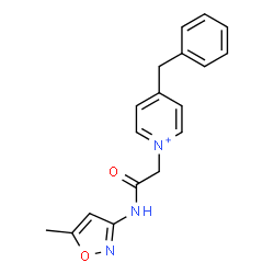 ChemSpider 2D Image | 4-Benzyl-1-{2-[(5-methyl-1,2-oxazol-3-yl)amino]-2-oxoethyl}pyridinium | C18H18N3O2