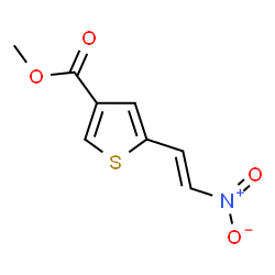 ChemSpider 2D Image | Methyl 5-[(E)-2-nitrovinyl]-3-thiophenecarboxylate | C8H7NO4S