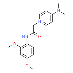 ChemSpider 2D Image | 1-{2-[(2,4-Dimethoxyphenyl)amino]-2-oxoethyl}-4-(dimethylamino)pyridinium | C17H22N3O3
