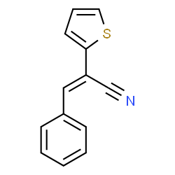 ChemSpider 2D Image | (2E)-3-Phenyl-2-(2-thienyl)acrylonitrile | C13H9NS