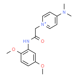 ChemSpider 2D Image | 1-{2-[(2,5-Dimethoxyphenyl)amino]-2-oxoethyl}-4-(dimethylamino)pyridinium | C17H22N3O3
