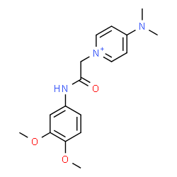 ChemSpider 2D Image | 1-{2-[(3,4-Dimethoxyphenyl)amino]-2-oxoethyl}-4-(dimethylamino)pyridinium | C17H22N3O3