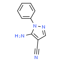 ChemSpider 2D Image | 1-Phenyl-4-cyano-5-aminopyrazole | C10H8N4