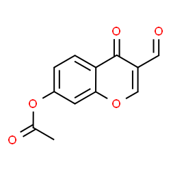 ChemSpider 2D Image | 7-ACETOXY-3-FORMYLCHROMONE | C12H8O5